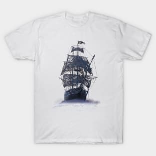 Ghost Pirate Ship at Night T-Shirt